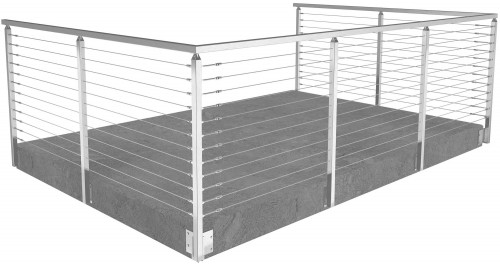 cable railing miami square side mounted 42 in